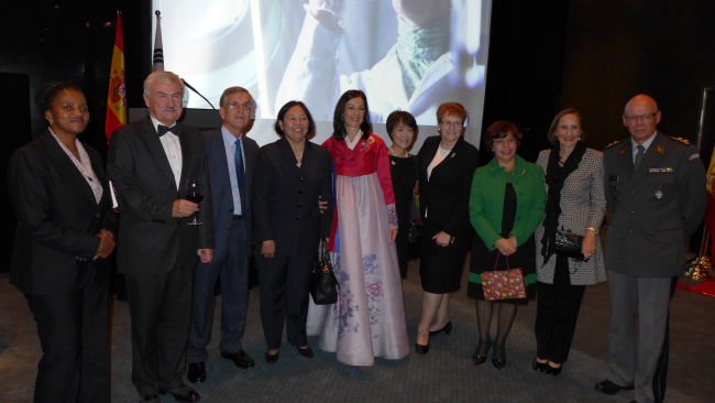 Spanish national day reception at Grand Hyatt Seoul last Monday. Joel Lee / The Korea Herald