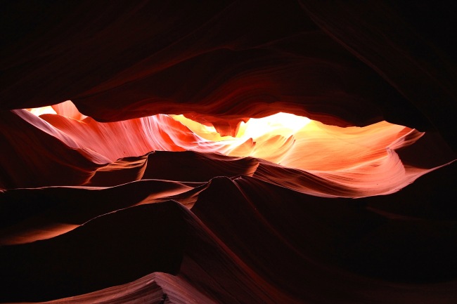 A view inside the stunning natural wonder of the Upper Antelope Canyon at the Grand Canyon National Park in Page, Arizona. (Julie Jackson/The Korea Herald)