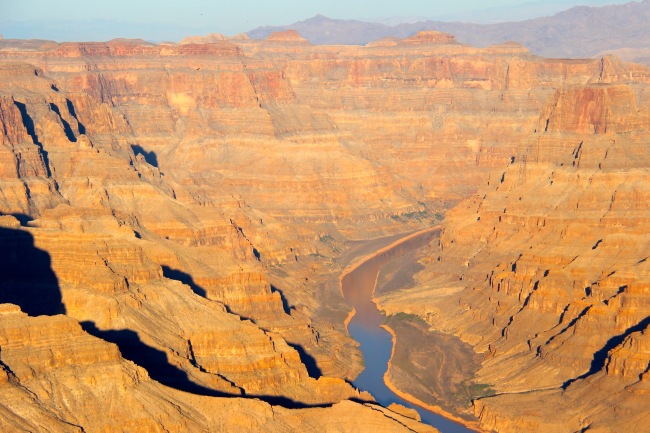 An aerial view of the Grand Canyon National Park via a Papillon helicopter tour. (Julie Jackson/The Korea Herald)