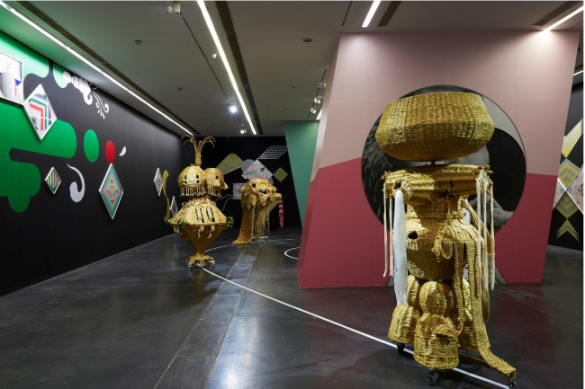 Installation view of Yang Haegue`s exhibition in Central Gallery at the UCCA. (UCCA)