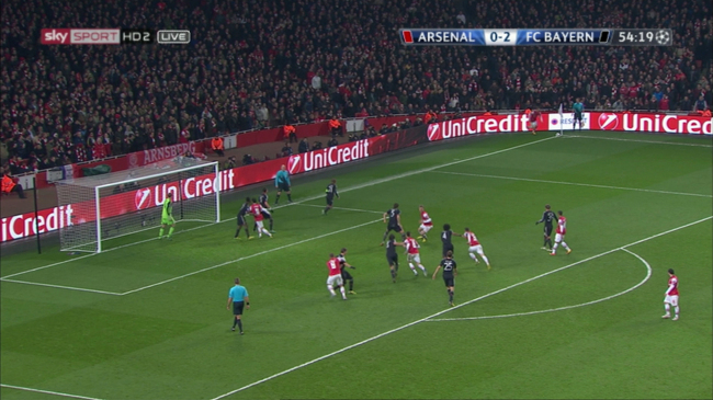 Screenshot of Sky TV’s 40-second live ad for Champions League matches.(Sky)