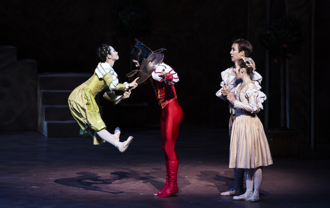 A scene from the Korean National Ballet’s production of Shakespeare’s “Taming of the Shrew.” (Korean National Ballet)