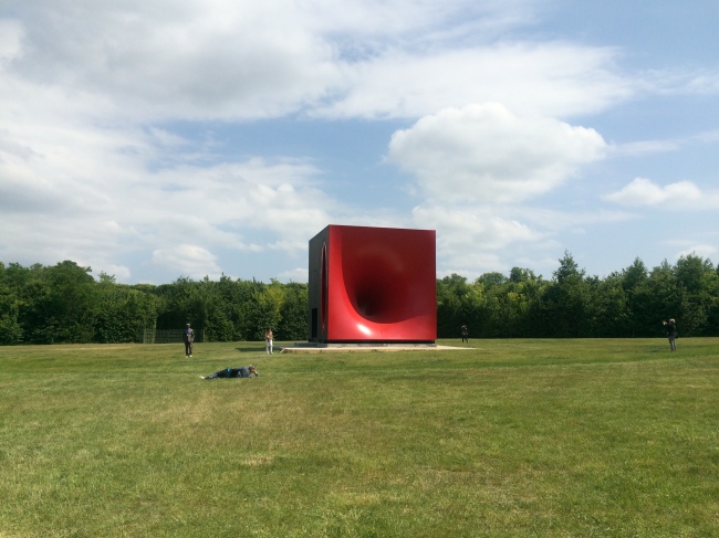 “Sectional Body preparing for Monadic Singularity” by Anish Kapoor on view at Palace of Versailles (Kukje Gallery)