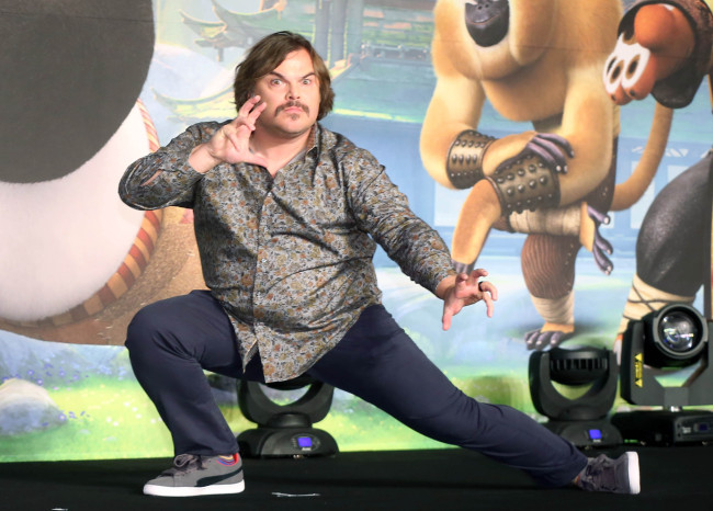 Jack Black poses for press at the Conrad Hotel in Seoul Thursday. (Yonhap)