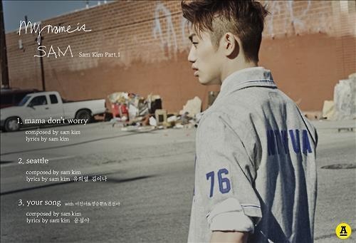 Singer-songwriter Sam Kim‘s debut album “my name is SAM” tracklist. (Official Facebook)