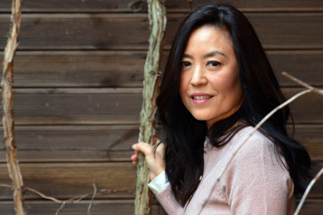 Korean-American author Helie Lee poses before an interview with The Korea Herald in Samcheong-dong, Seoul, on March 7. (Yoon Byung-chan/The Korea Herald)