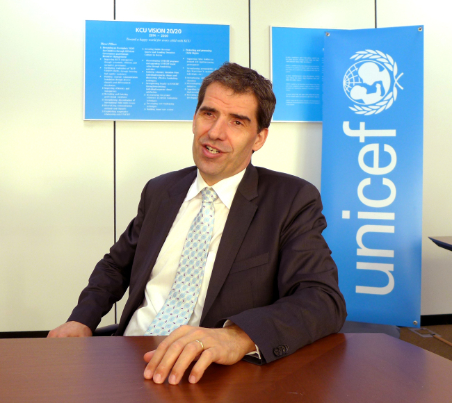 Olav Kjorven, director of public partnership division at UNICEF (Joel Lee / The Korea Herald)