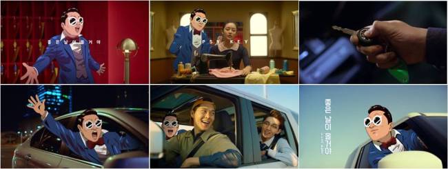 Still cuts of Psy’s music video made in collaboration with Kumho Tire (Kumho Tire)