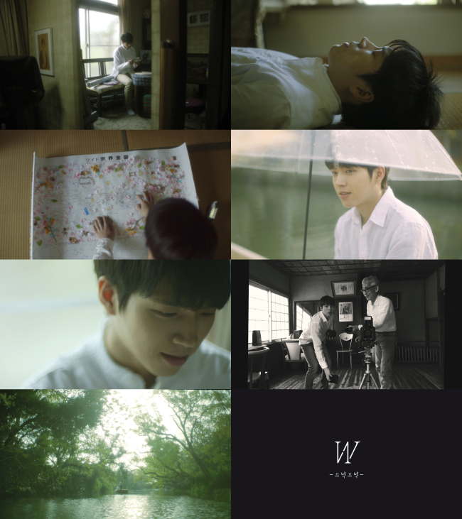 Stills from the music video of “Nodding” (Woollim Entertainment)