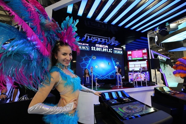 G2E Asia participants look around the event venue inside the Venetian Hotel in Macau on May 17. (G2E Asia)