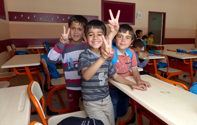 Syrian refugees in Turkey’s Nizip Temporary Accommodation Center near Gaziantep north of the border with Syria. (Joel Lee / The Korea Herald)