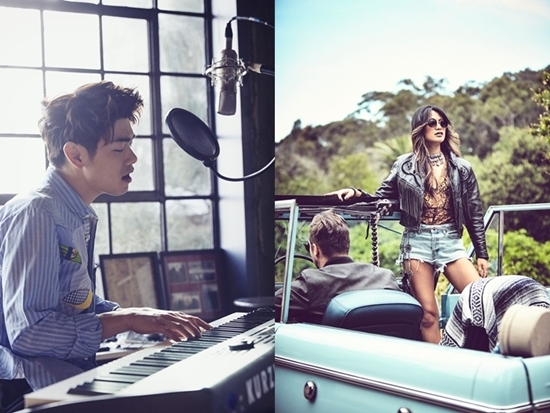 Singer-songwriter Eric Nam (left) and American electronic dance music group KOLAJ (CJ E&M)