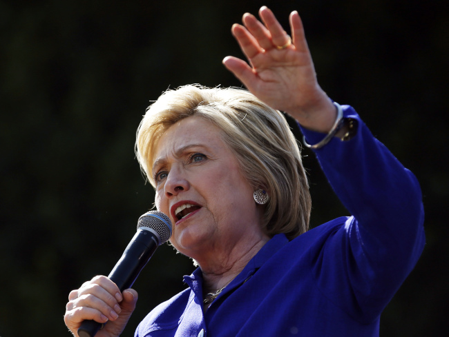 Democratic presidential candidate Hillary Clinton speaks at a rally, Monday, June 6, 2016, in Los Angeles. (AP)