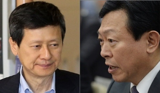 Shin Dong-joo (left) and Shin Dong-bin (Yonhap)