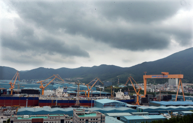 DSME's Okpo Shipyard in Geoje, South Gyeongsang Province (Yonhap)