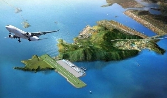 A bird's eye view of Gadekdo new airport.