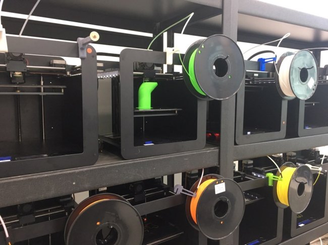 3-D printers installed during the ‘Make Seoul Better’ hackathon from Saturday to Sunday. Kim Da-sol/The Korea Herald