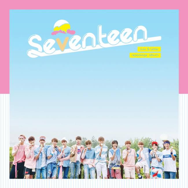 Cover for Seventeen’s repackaged album “Love & Letter” (Official Facebook)