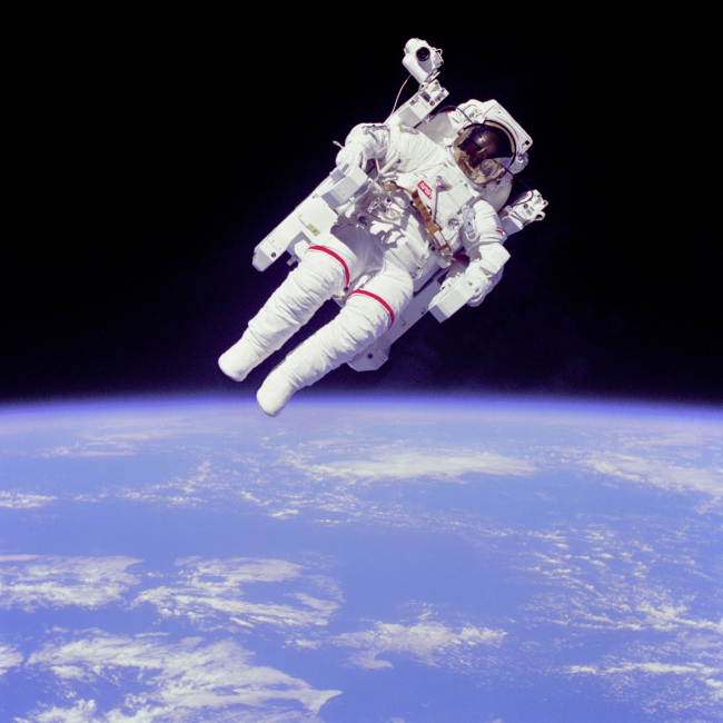 An astronaut wearing a NASA space suit. / LG Chem