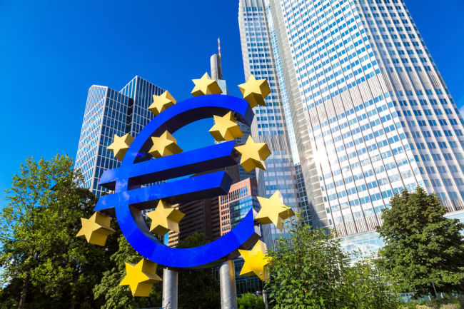 The European Central Bank headquarters in Frankfurt, Germany.