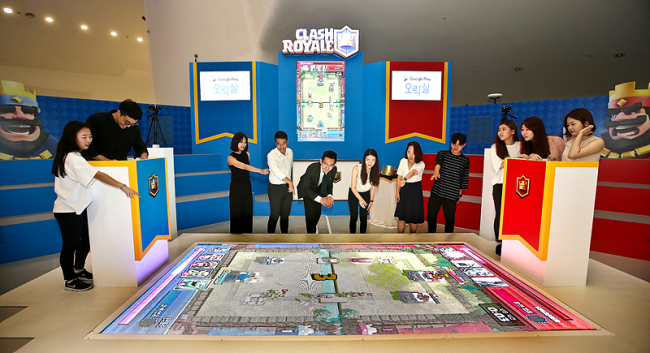 A view inside the “Google Play Arcade” which opens Friday at Dongdaemun Design Plaza in Seoul. (Google Korea)