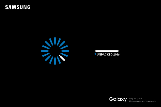 Samsung Galaxy Note 7 unpack invitation stresses iris scanner as one of the phone’s key features.