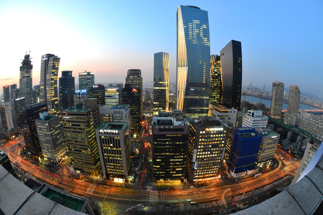 Yeouido financial district in western Seoul