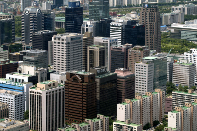 Yeouido financial district in western Seoul