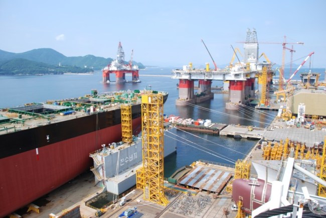 The Okpo shipyard of Daewoo Shipbuilding & Marine Engineering