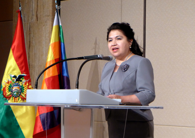 Bolivian Ambassador Guadalupe Palomeque de Taboada (Joel Lee / The Korea Herald)