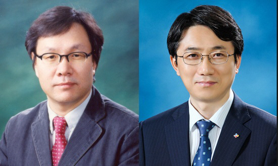 CJ HelloVision co-CEOs Byun Dong-sik (left) and Lee Jin-seok