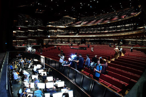 Inside view of the newly opened Dubai Opera performing arts center located in downtown Dubai, United Arab Emirates (EPA-Yonhap)