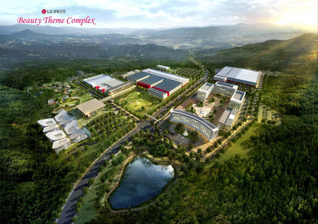 A rendering image of Cheonan cosmetics complex. Cheonan city.