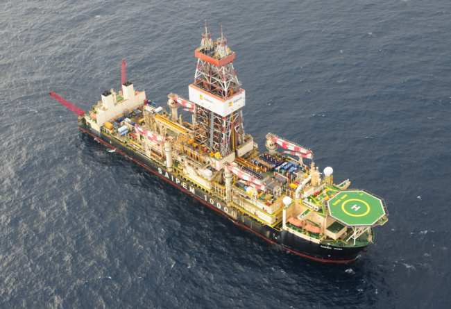 A drillship in operation offshore Mozambique. KOGAS