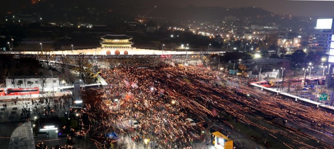 The Nov. 19 candlelight vigil in Seoul (Yonhap)