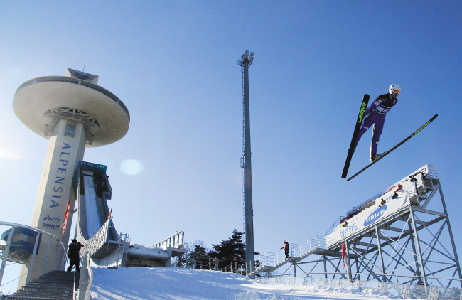 The Alpensia Ski Jumping Stadium is a ski jumping stadium at Alpensia Resort in Pyeongchang, Gangwon Province. (Ministry of Culture, Sports and Tourism)