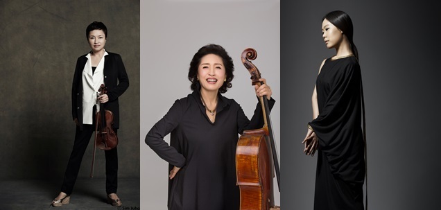 Violinist Chung Kyung-wha, cellist Chung Myung-wha and Pianist Son Yeol-eum (Gangwon Art & Culture Foundation)