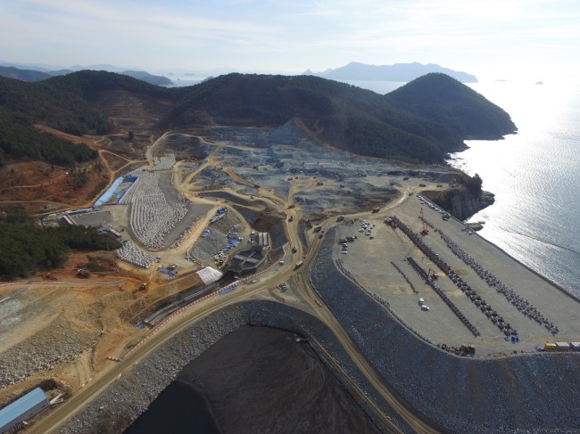 Construction site of the Goseong Hai Thermal Power Plant in Goseong, South Gyeongsang Province (SK E&C)