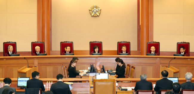 12th hearing of President Park Geun-hye`s impeach trial (Yonhap)