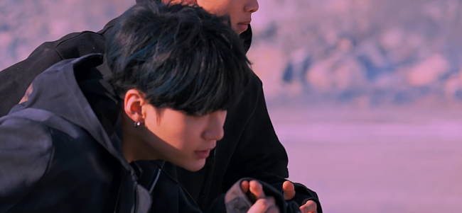 A scene from BTS’ music video for “Not Today” (YouTube)