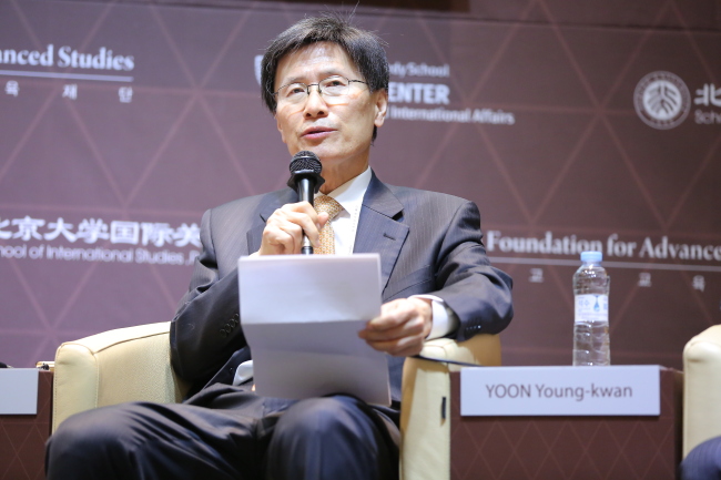 Yoon Young-kwan, professor emeritus at Seoul National University and former foreign minister of Korea (Korea Foundation for Advanced Studies)