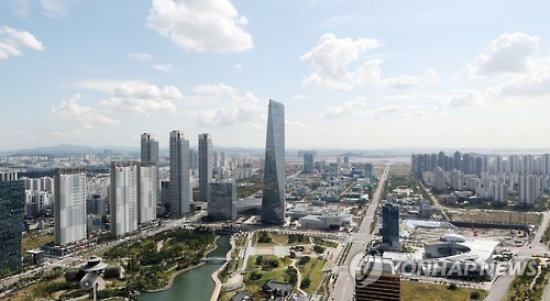 The Songdo Free Economic zone in Incheon, west of Seoul. (Yonhap)