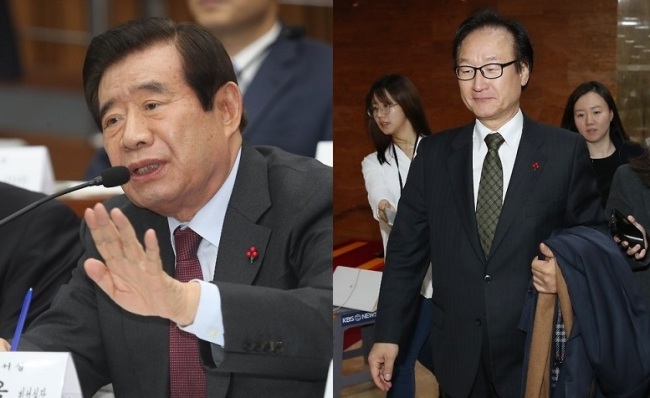 Presidential Chief of Staff Han Gwang-ok (L) and senior political affairs secretary Hur Won-je (Yonhap)
