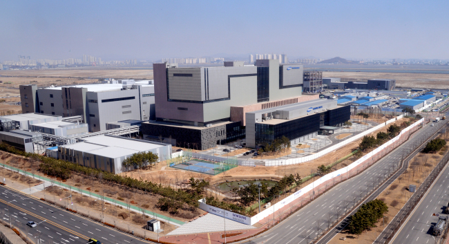 An aerial view of the Samsung BioLogics headquarters in Songdo, Incheon (Park Hyun-koo/The Korea Herald)