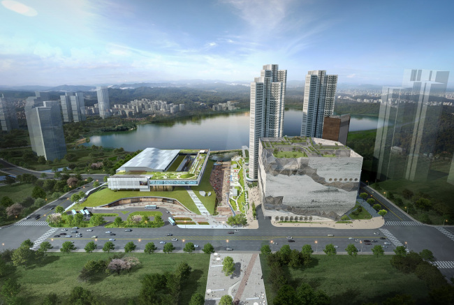 The design for Hanwha’s new convention complex in Gwanggyo (Hanwha Galleria)