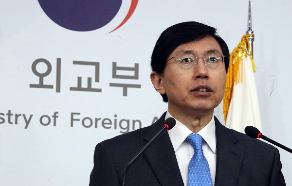 South Korean foreign ministry spokesman Cho June-hyuck (Yonhap)