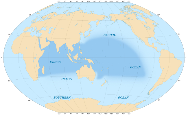 A map of the Indo-Pacific region. (Eric Gaba)