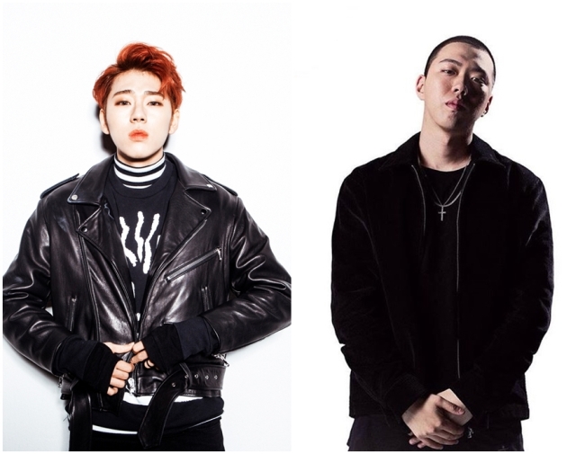Block B’s Zico (left) and rapper BewhY (Seven Seasons/Mnet)