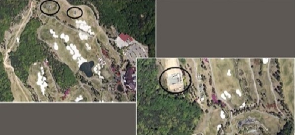 North Korea's Korean Central TV Broadcasting Station released what it claims are satellite images of the Terminal High Altitude Area Defense system deployed in South Korea's Seongju county on May 8, 2017. (For Use Only in the Republic of Korea. No Redistribution) (Yonhap)