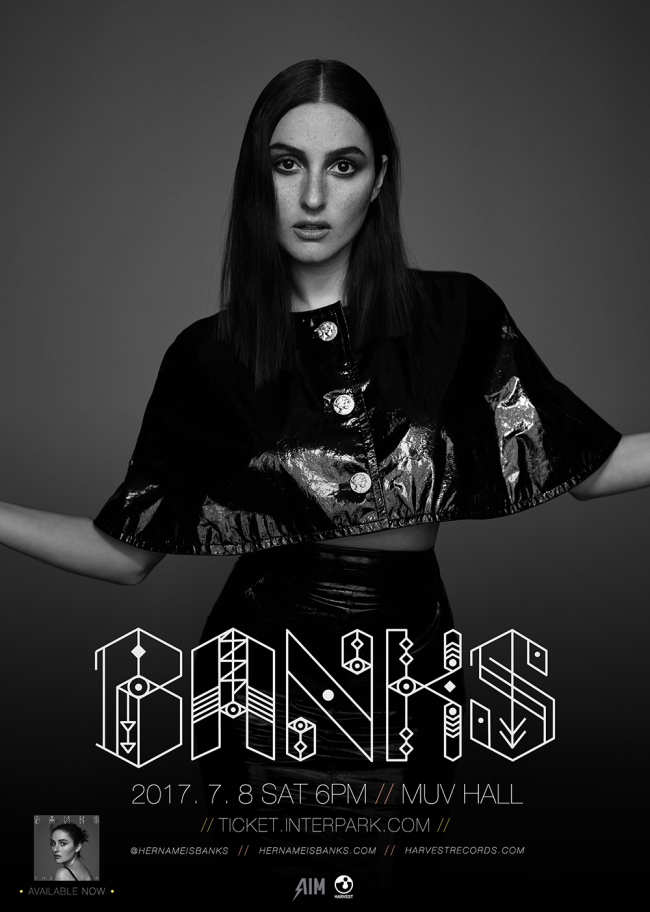 The poster Banks‘ concert (AIM)